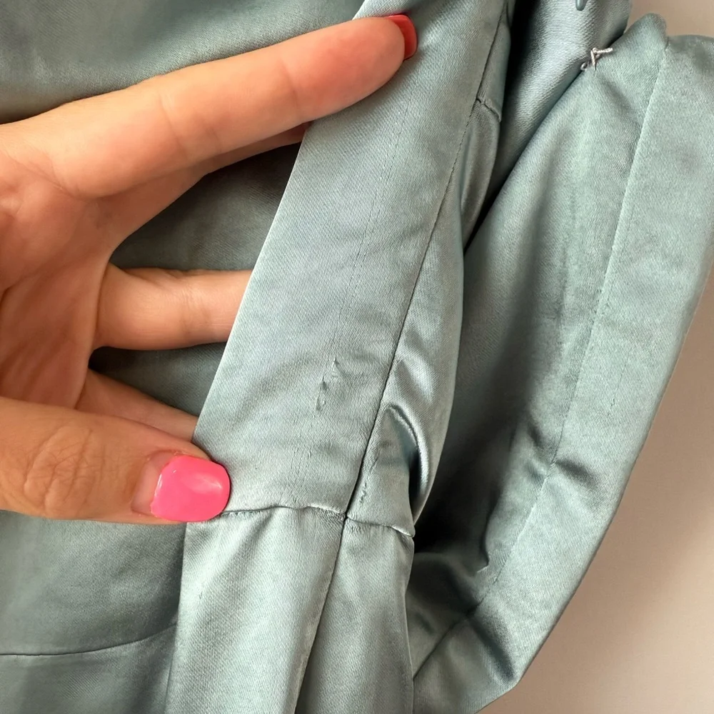 Elliatt Asymmetrical One-Shoulder Mini Dress in Light Blue - Picture 10 of 14